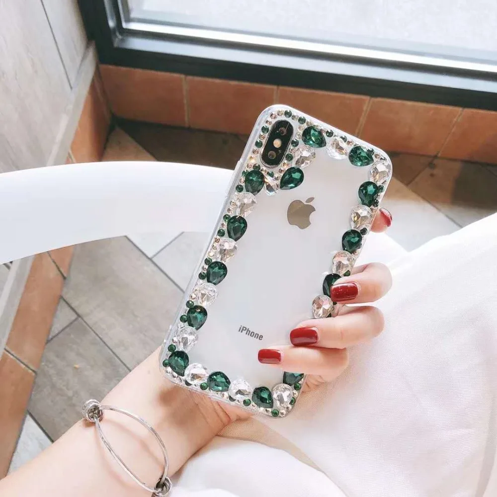 Роскошные Чехлы со стразами для телефонов Samsung S7 S8 S9 S10 Plus S7edge Note10 Note8 Note9 с