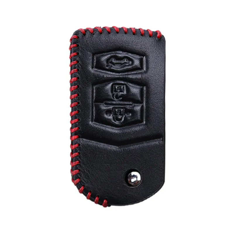 Кожаный чехол для автомобильного ключа Mazda 2 3 5 6 8 Atenza CX5 CX7 CX9 MX5 RX 2003 2004 2005 2006 2007 2008 2009
