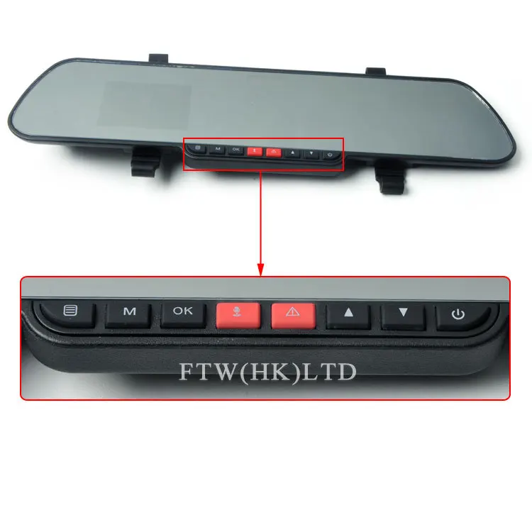 2.7-дюймовый ЖК-экран X11 заднего вида автомобильная видеорегистратор-зеркало с камерой 1920*1080P+162° широкий объектив+опциональный Bluetooth+двойное F8 суперночное видение