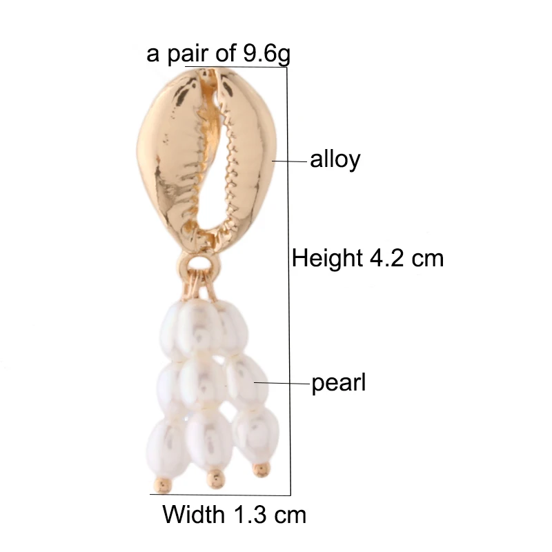 NeeFuWoFu серьги капли богемные брендовые натуральный жемчуг Виноградная нить