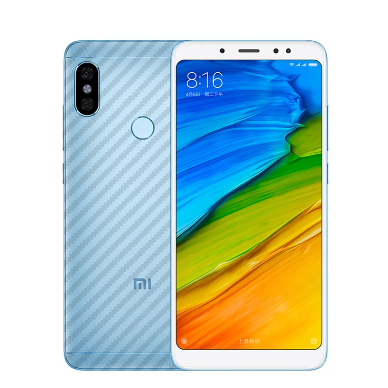 5 Упак. Защитная пленка для задней панели из углеродного волокна 3D Xiaomi Redmi Plus 5A Note