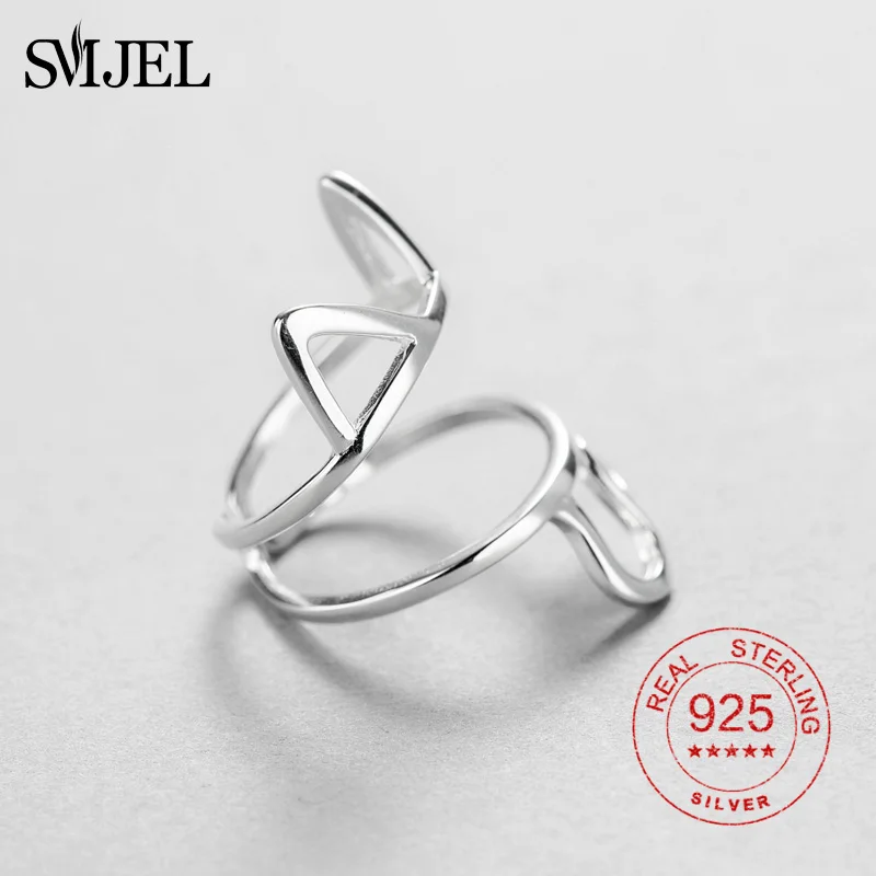 SMJEL 925 стерлингового серебра Милые Роскошные кошечки массивные кольца для женщин