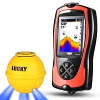 lucky sonar sensor fish finder ff1108 1cwla sonda de pesca operate wireless remote sonar sensor 45m water depth lcd fish finders