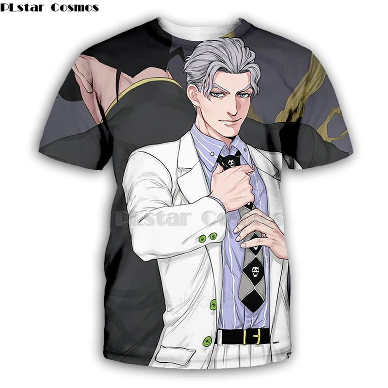 

PLstar Cosmos JoJo Bizarre Adventure Funny t shirts Man/woman Japan Anime Printed Casual Hip Hop Top Tees Male/female-4