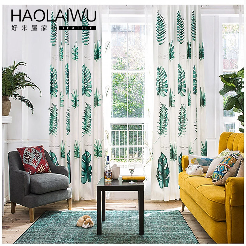 Бесплатная доставка Тропические Зеленые листья современный европейский стиль