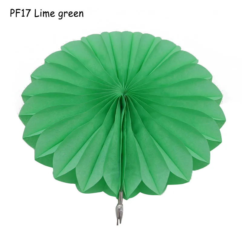 lime green 1 шт. 10/15/20/25/30 см сотовая ткани Бумага цветок вентиляторы детская День рождения Свадебный дом свадебное украшение автомобиля - Цвет: lime green