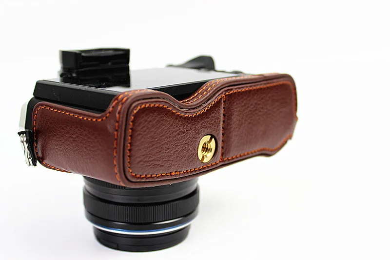 Новая сумка из натуральной кожи для Olympus EM10 II корпуса половины камеры Mark 2 Нижняя