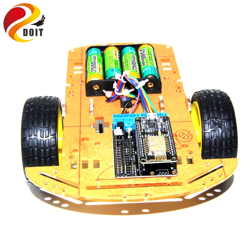 Набор интеллектуальных автомобильных шасси DOIT Wi-Fi 2WD с макетной платой Nodemcu ESP8266 +