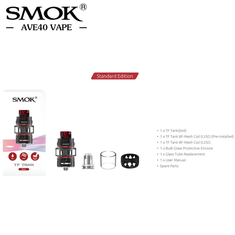 Presell Smok TF танк 6 мл и bf сетка замена катушки электронная сигарета распылитель для