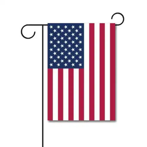 Таможня США Садовый флаг 12x18 дюймов 110D трикотажный полиэстер американский флаг двухсторонний баннер без флагштока
