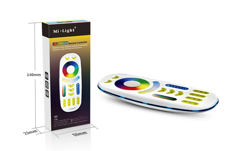 [Seven Neon]10sets nique design 2.4GHz wireless color temperature 4-zone RGB+CCT remote controller for led strip bulb spot light | Лампы и