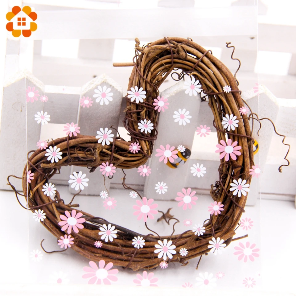 100 шт 2 размера конфеты подсолнуха и пластиковые пакеты для печенья самоклеющиеся