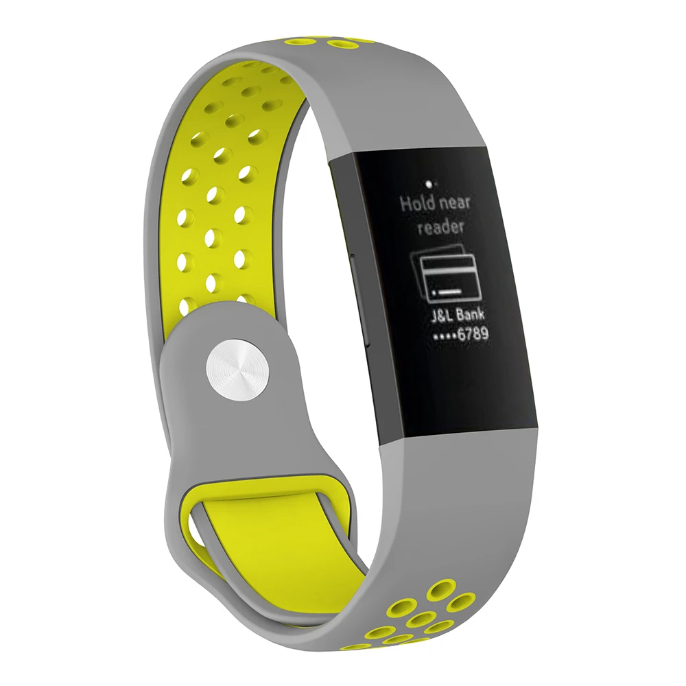 Ремешок для Fitbit Charge 3 Band двойной цветной умный силиконовый браслет ремешок