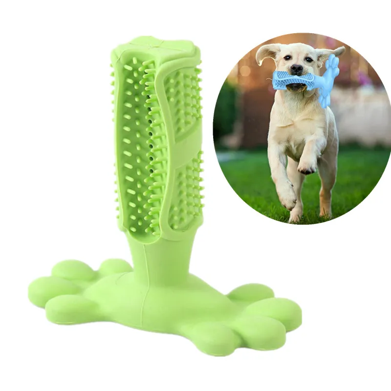 Dog Toothbrush Pet Chewing Dental Toys Pets Oral Care Brushing Stick Rubber Doggy Teeth Cleaning Bite Toy Puppy Products | Дом и сад