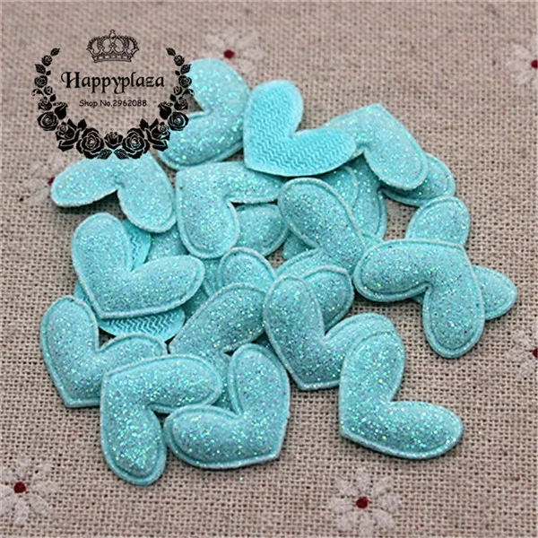 Blue 100pcs 100 шт Kawaii мягкие блестящие патчи с маленьким сердцем 2 см аппликации для одежды Швейные принадлежности "сделай сам" Ремесло Украшение - Цвет: Blue 100pcs