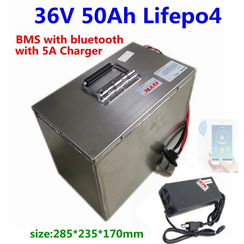 Литий ионный Аккумулятор lifepo4 36В 50А · ч BMS с bluetooth для EV хранение энергии