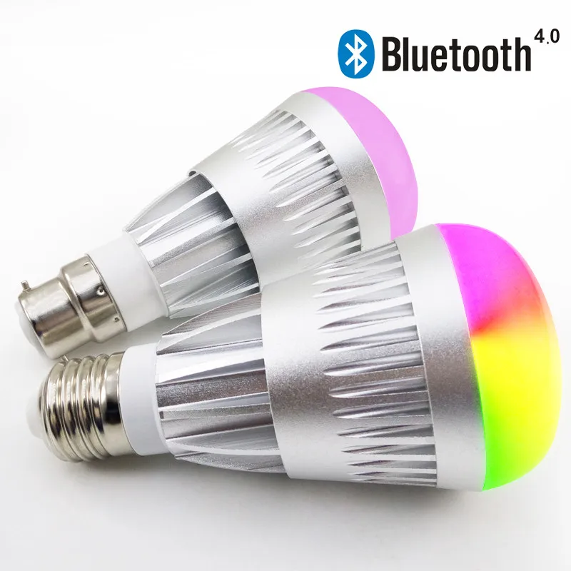 E27 10W RGBW led bulb Bluetooth Wireless Changable Color remote 4.0 smart dimmable lighting light for IOS Android | Освещение