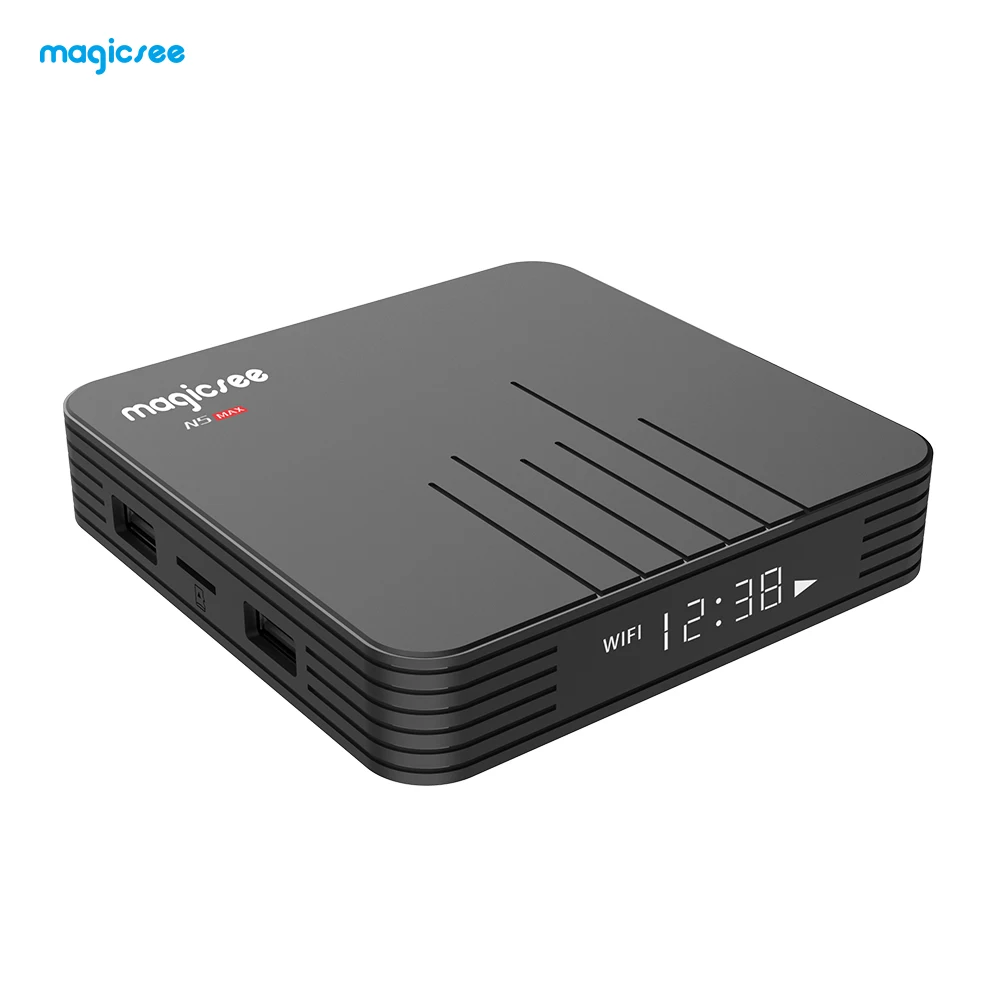 ТВ приставка MAGICSEE N5 Max Android 9 0 телевизионная коробка с Bluetooth 4G DDR4 32G/64G EMMC 2 4 ГГц 5