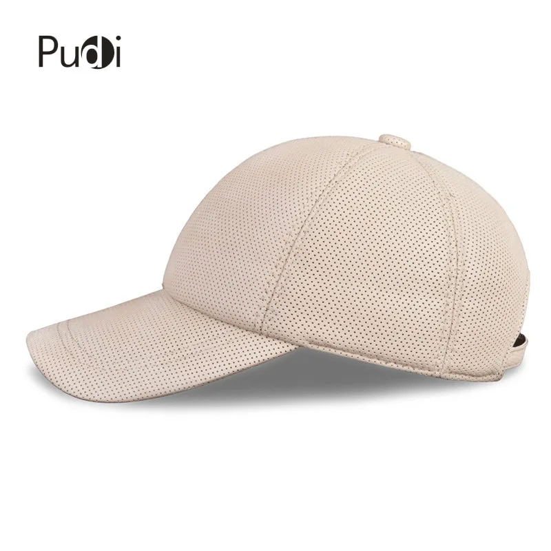 Pudi HL013 Men's Genuine Leather Baseball Cap hat 2020 brand new boys' real leather baseball caps hats black white brown color