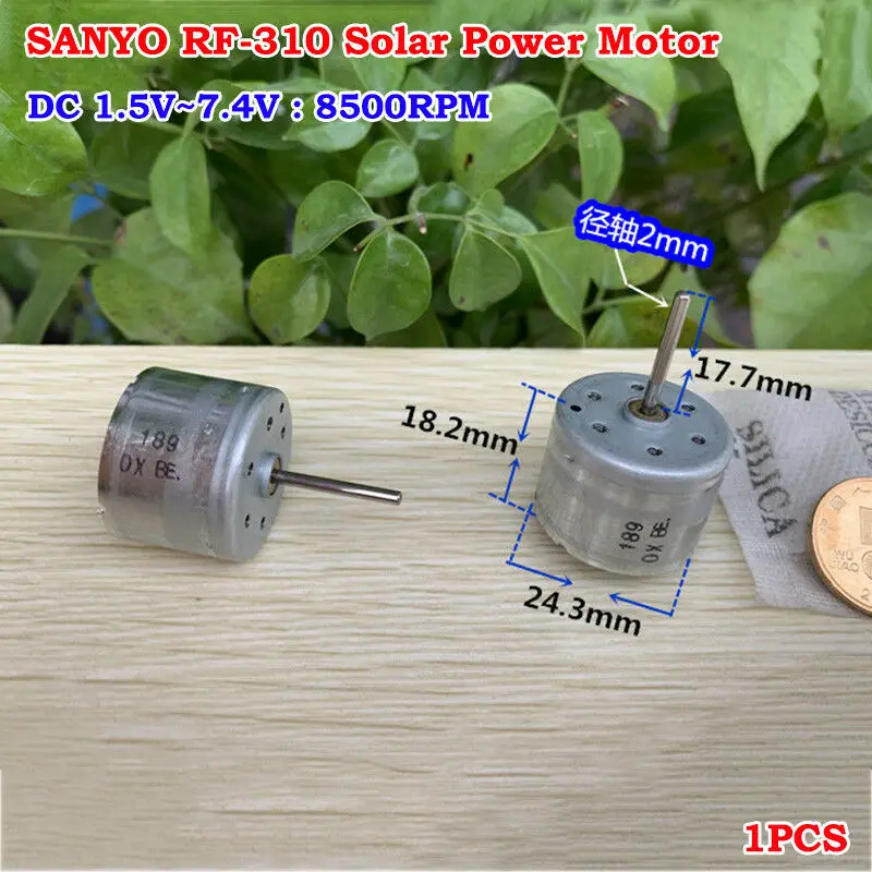 SANYO Micro Mini 310 двигатель постоянного тока флейта 1 5 В 7 4 8600 об/мин 24 мм маленький