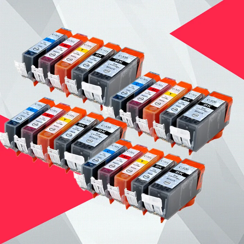 20PK совместимый с Canon 520 521 чернильный картридж для pgi520 cli521 pgi PIXMA MP540 MP545 MP550 MP638 MP630 MP640