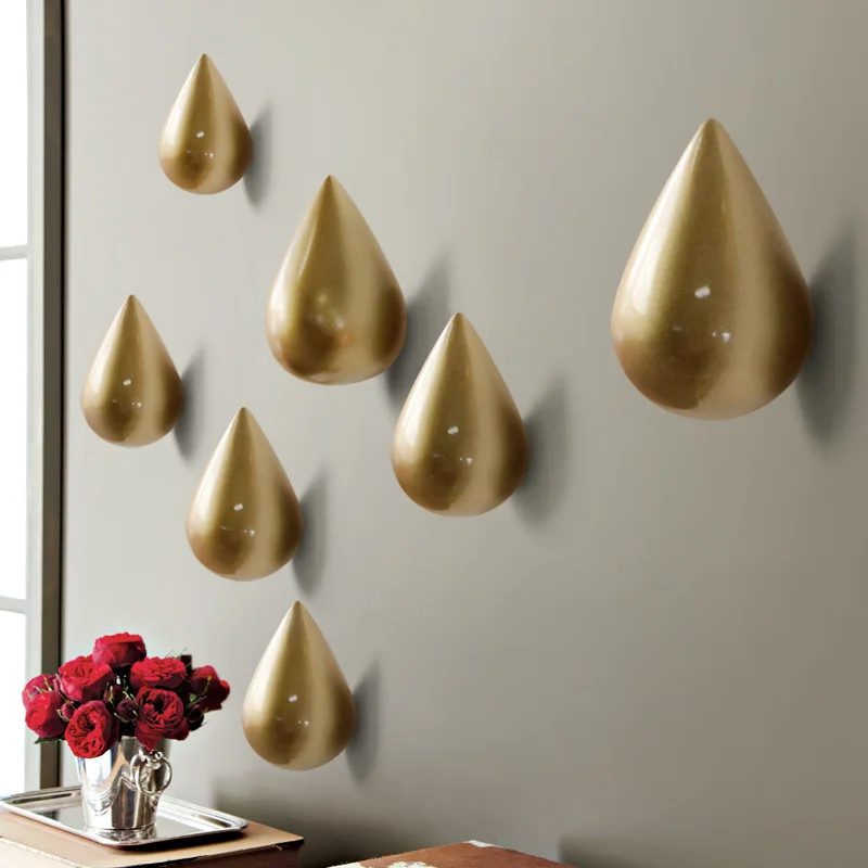 

Simple Creative Wood Water Drop Hook Home Clothing Umbrella Hat Finishing Storage Multi-functional Wall Decoration Hook