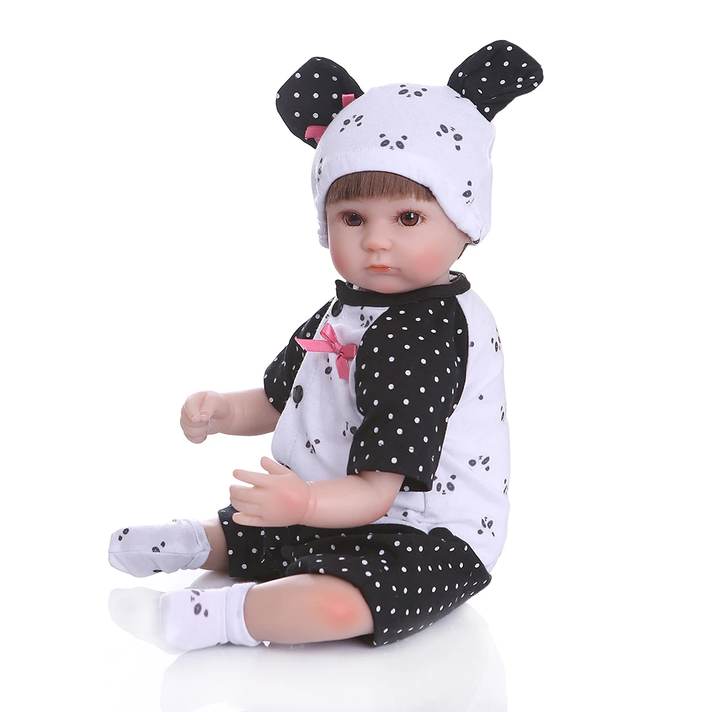 NPK 40 см Мягкая силиконовая bebe Реалистичная кукла-Новорожденный гибкий Новорожденный ребенок сладкий девочка подарок на день рождения