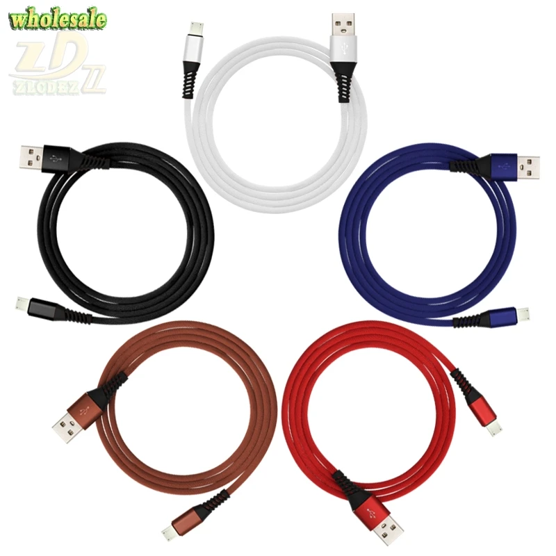 Микро USB кабель Тканый дизайн Android данных кабели для мобильных телефонов Быстрая