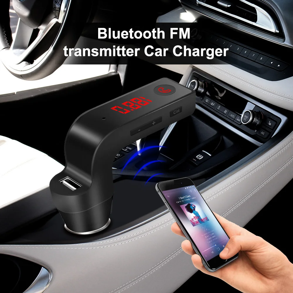 Беспроводной автомобиля Bluetooth AUX fm передатчик громкой связи bluetooth mp3 аудио плеер
