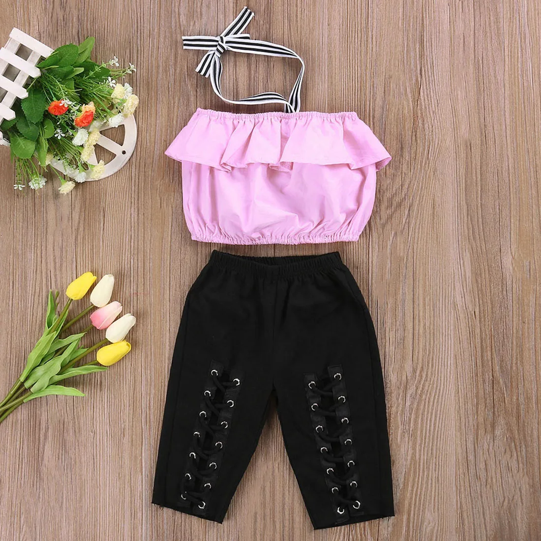 2 шт. леггинсы с открытыми плечами для девочек на лето|leggings outfit|fashion kidsfashion kids girls |