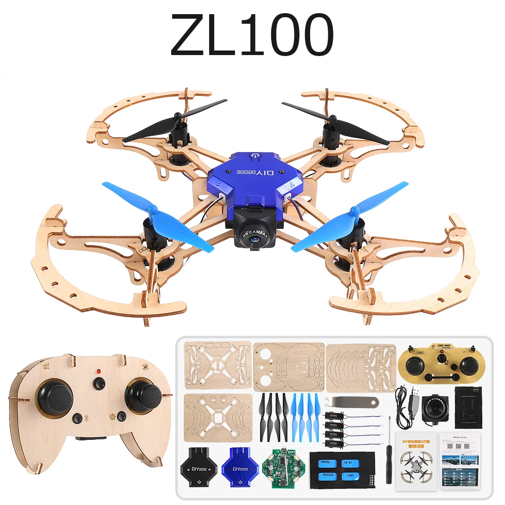 Новейший мини DIY FPV RC Дрон деревянный квадакоптер с камерой HD VS ZMR250 QAV250 для подарка