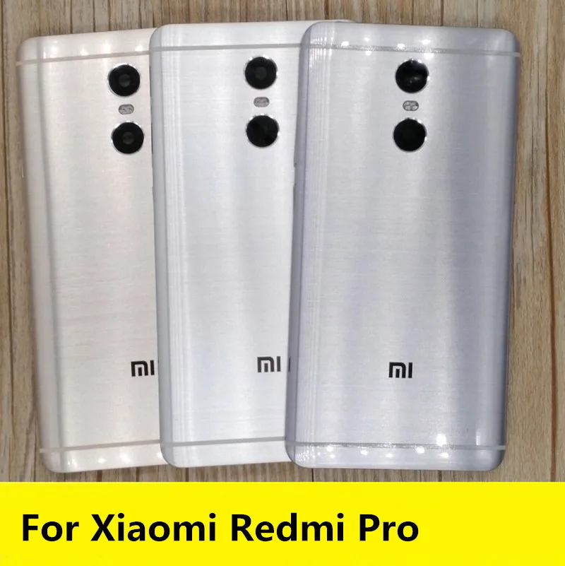 

Новинка запасные части для Redmi pro Бесплатная доставка задняя крышка батарейного отсека Корпус + боковые кнопки + объектив вспышки камеры для ...