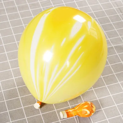 yellow 10 шт. 10 дюймов мрамор агат Радуга круглый латексный шар украшения на свадьбу на день рождения вечерние принадлежности для детского душа - Цвет: yellow