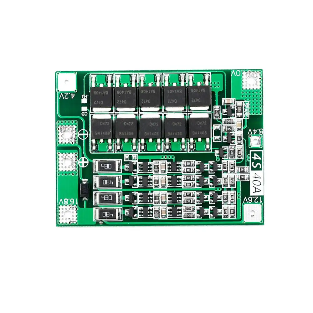 4S 40A литий-ионная литиевая батарея 18650 зарядное устройство PCB BMS Защитная плата с