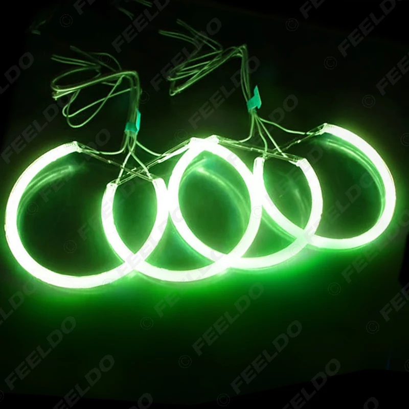 FEELDO 1Set Car CCFL Halo Rings Angel Eyes LED Headlights for BMW E39 OEM (2001-2003) DRL Light 6-Color #FD-3298 | Автомобили и