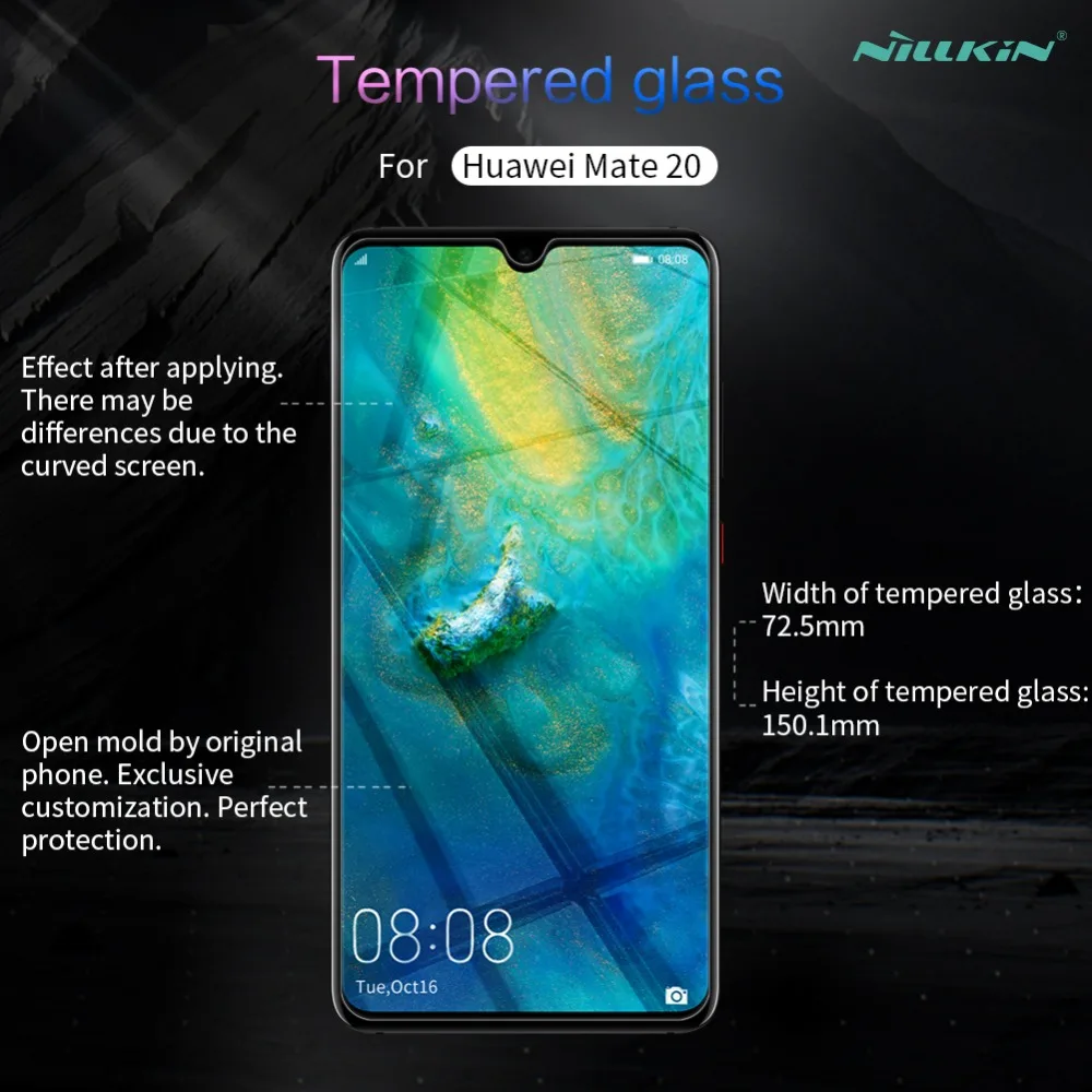 Оригинальное закаленное стекло NILLKIN протектор экрана для huawei mate 20 Amazing 9 H 0 33 мм
