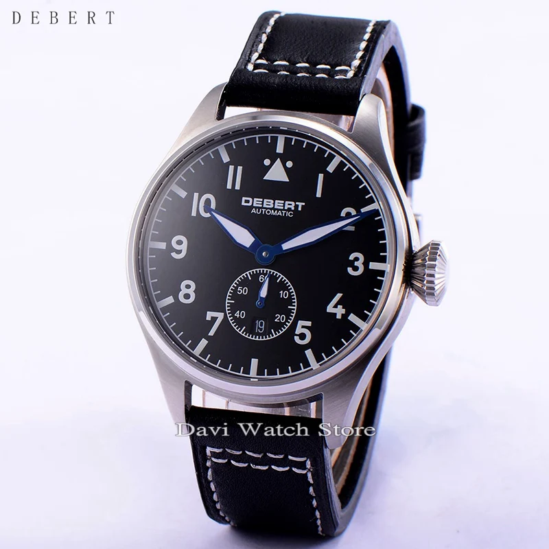 Мужские часы с черным циферблатом и сапфировым стеклом 42 мм|watch men|watch men watchwatch watch |