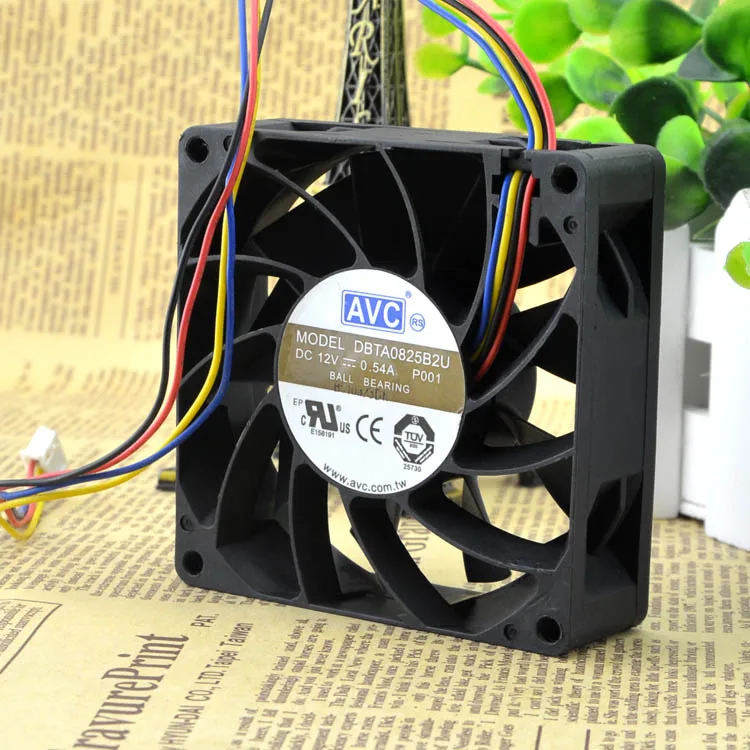 

Free Delivery. 8025 8 cm large air volume fan 12 v 0.54 A DBTA0825B2U PWM intelligent speed