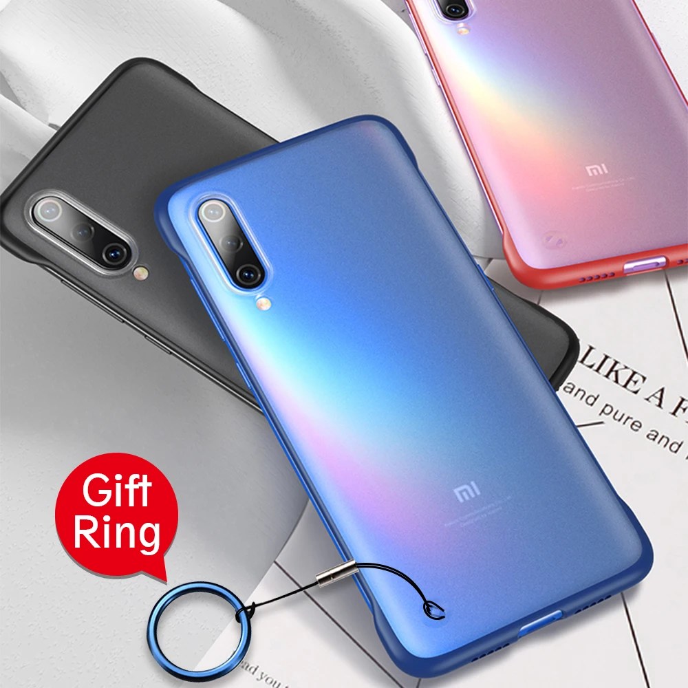 Бескаркасный чехол для телефона Xiaomi mi 9 9 t Pro mi 9 SE Прозрачный матовый чехол для Xiao mi Red mi K20 Pro акриловый чехол с кольцевым ремешком