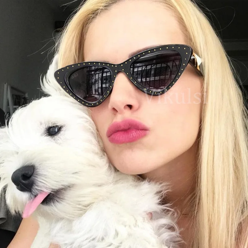 2018 новые модные брендовые дизайнерские солнцезащитные очки кошачий глаз женские