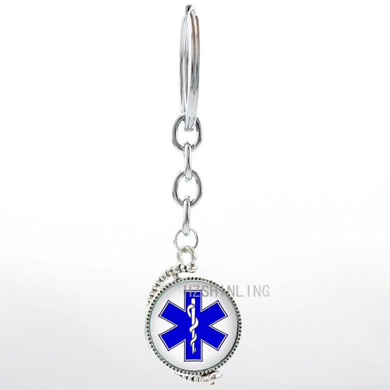 Двойными бортами звезда брелок жизнь диабета медицинский кулон с сигналом