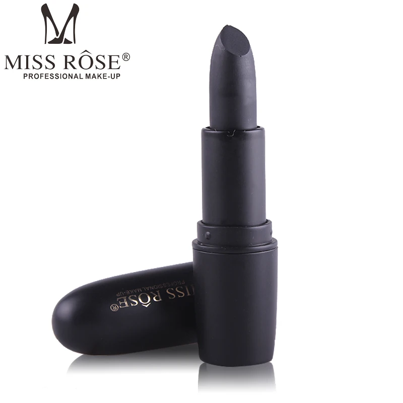 Miss rose/черная водостойкая матовая губная помада batom, карандаш, блестящая золотая губная помада, бархатный Макияж для губ, инструмент для красоты MS058