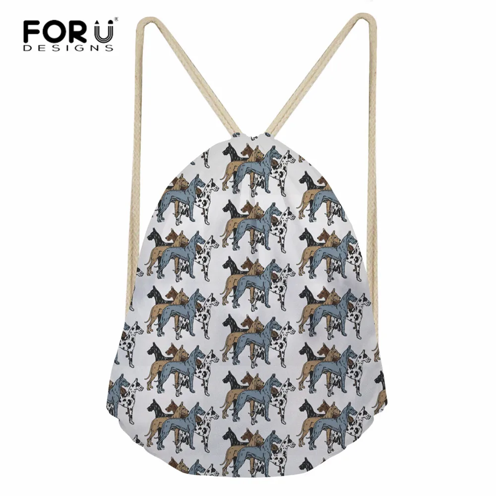 FORUDESIGNS/модный рюкзак большой немецкий дог с принтом Подростковая сумка унисекс
