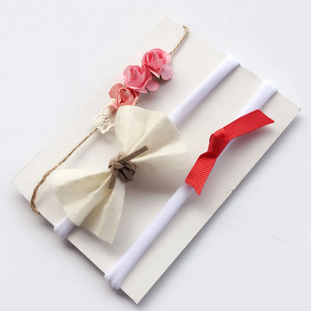 3pcs/set Kids Girl Baby Headband Toddler Bow Haarband Hair Accessories Band Headwear Bandeau Bebe Fille Diadema Nina | Детская одежда и