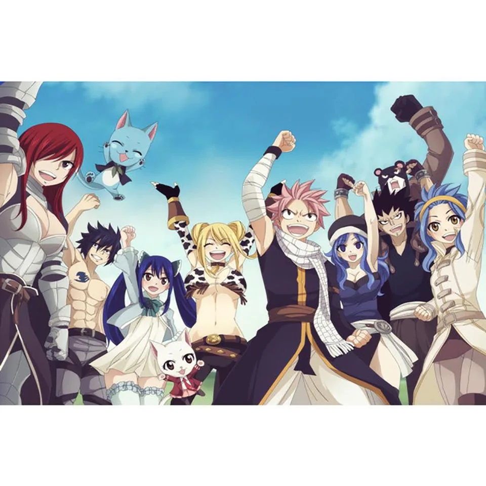 

5d Diy Diamond Wall Art Fairy Tail Animation Painting Handmade Cross Stitch Pictures Mosaic Full Square Drill Embroidery Gifts