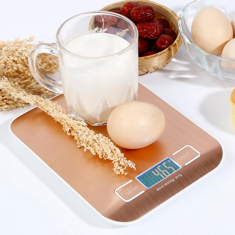 1pcs LCD Digital Kitchen Scale 10Kg x 1g Super Slim Stainless Steel electronic scale Weight Food Diet Cooking Tool Balance | Инструменты