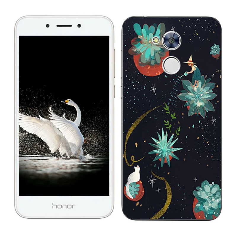 Модный мягкий чехол из ТПУ для Huawei Honor 6A силиконовый с изображением туманности