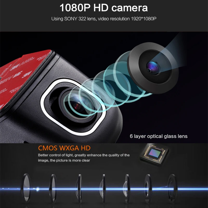 Мини Автомобильный видеорегистратор камера Full HD Авто Цифровой 1080P рекордео для