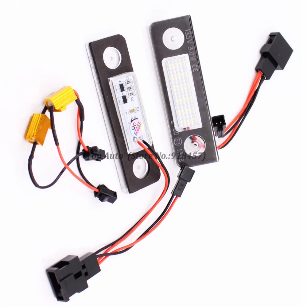 2 шт. Canbus Error Free автомобильный светодиодный номер номерной знак светильник Прямая