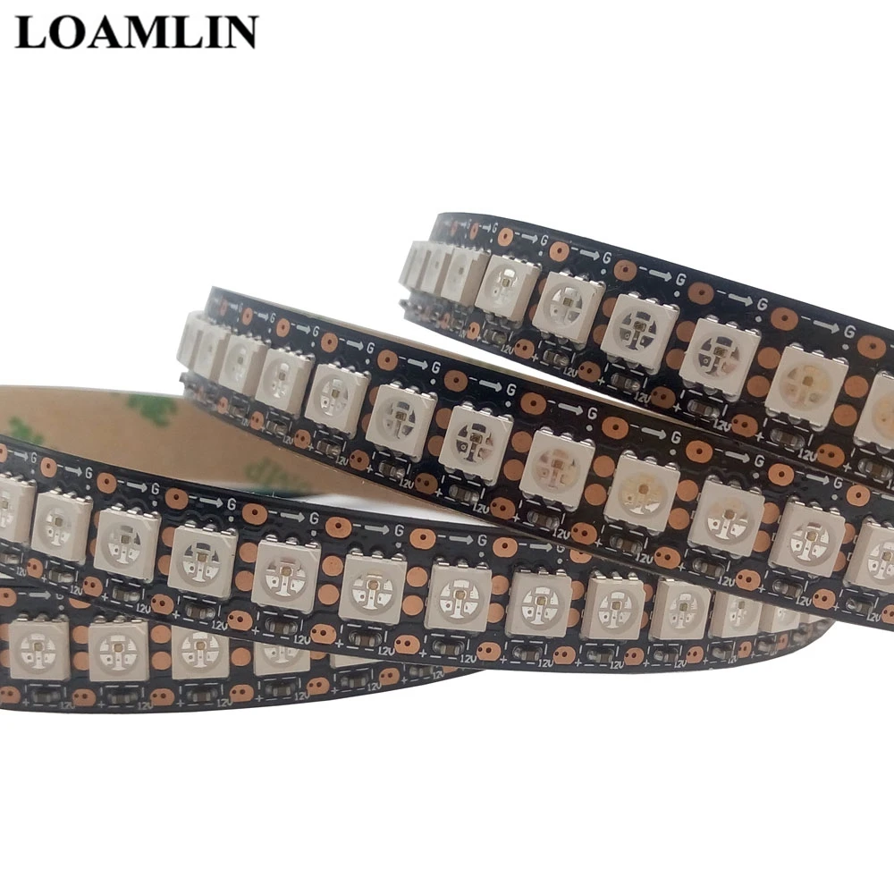 GS8208 8208 5050SMD RGB Пиксельная лента Адресуемая 30/60/144 пикселей/светодиодов/m
